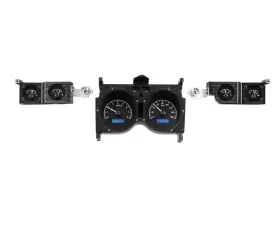 Dakota Digital VHX Instruments Black Alloy Round Gauges for 1964-1977 Chevrolet Chevelle, Monte Carlo