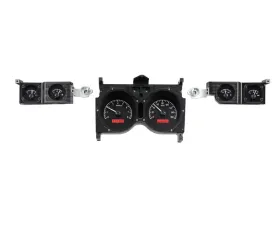 Dakota Digital VHX Instruments Black Alloy Round Gauges for 1964-1977 Chevrolet Chevelle, Monte Carlo