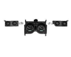 Dakota Digital VHX Instruments Black Alloy Background Round Gauges for 1964-1977 Chevrolet Chevelle, Monte Carlo