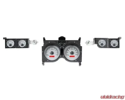 Dakota Digital VHX Instruments Silver Alloy Background Round Gauges for 1964-1977 Chevrolet Chevelle Monte Carlo - VHX-73C-CVL-S-R