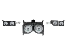 Dakota Digital VHX Instruments Silver Alloy Background Round Gauges for 1964-1977 Chevrolet Chevelle, Monte Carlo