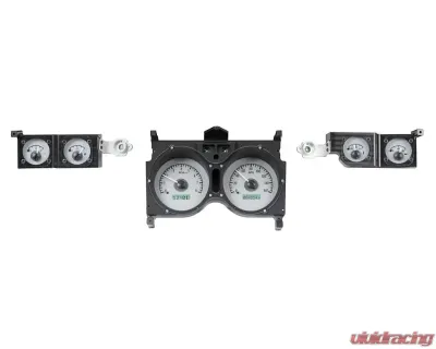 Dakota Digital VHX Instruments Silver Alloy Background Round Gauges for 1964-1977 Chevrolet Chevelle, Monte Carlo - VHX-73C-CVL-S-W