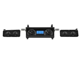 Dakota Digital VHX Instruments Black Alloy Square Gauges for 1964-1977 Chevrolet Chevelle, Monte Carlo
