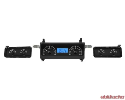 Dakota Digital VHX Instruments Black Alloy Square Gauges for 1964-1977 Chevrolet Chevelle, Monte Carlo - VHX-73C-MAL-K-B