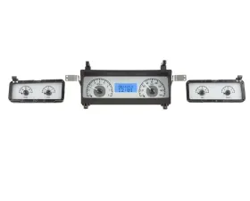 Dakota Digital VHX Instruments Silver Alloy Background Square Gauges Blue for 1964-1977 Chevrolet Chevelle Monte Carlo