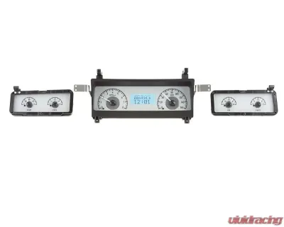 Dakota Digital VHX Instruments for 1964-1977 Chevrolet Chevelle/Monte Carlo, Silver Alloy Background, Square Gauges - VHX-73C-MAL-S-W