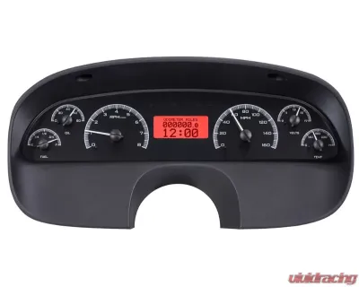 Dakota Digital VHX Instruments Black Alloy Background Red for 1991-1996 Chevrolet Caprice, Impala SS - VHX-94C-CAP-K-R