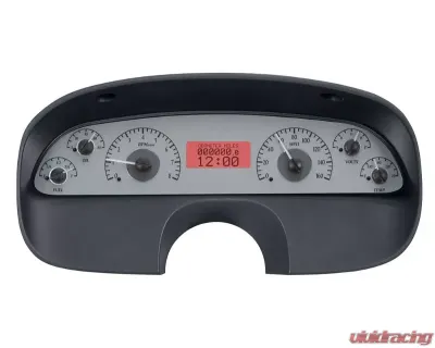 Dakota Digital VHX Instruments Silver Alloy Background Red for 1991-1996 Chevrolet Caprice, Impala SS - VHX-94C-CAP-S-R
