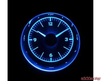 Dakota Digital VHX Clock 3 Round Universal 16" Black Alloy Background Blue - VLC-16-1-K-B