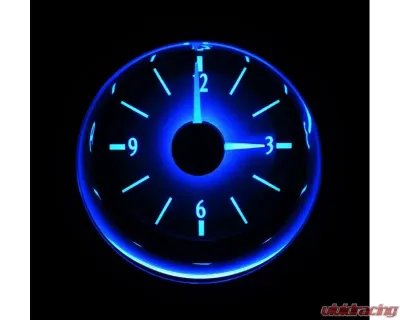Dakota Digital VHX Clock 3 Round Universal 16-Inch Silver Alloy Blue Background - VLC-16-1-S-B