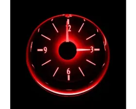Dakota Digital Round Universal VHX Clock 3 Silver Alloy Background Red