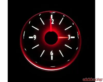 Dakota Digital Round Universal VHX Clock 3 Silver Alloy Background White - VLC-16-1-S-W - VLC-16-1-S-W