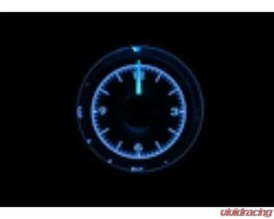 Dakota Digital VHX Clock 2-1/16" Black Alloy Background Blue - Universal Fit - VLC-16-2-K-B