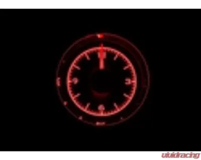 Dakota Digital Round Universal VHX Clock 2-1/16" Black Alloy Background Red VLC-16-2-K-R - VLC-16-2-K-R