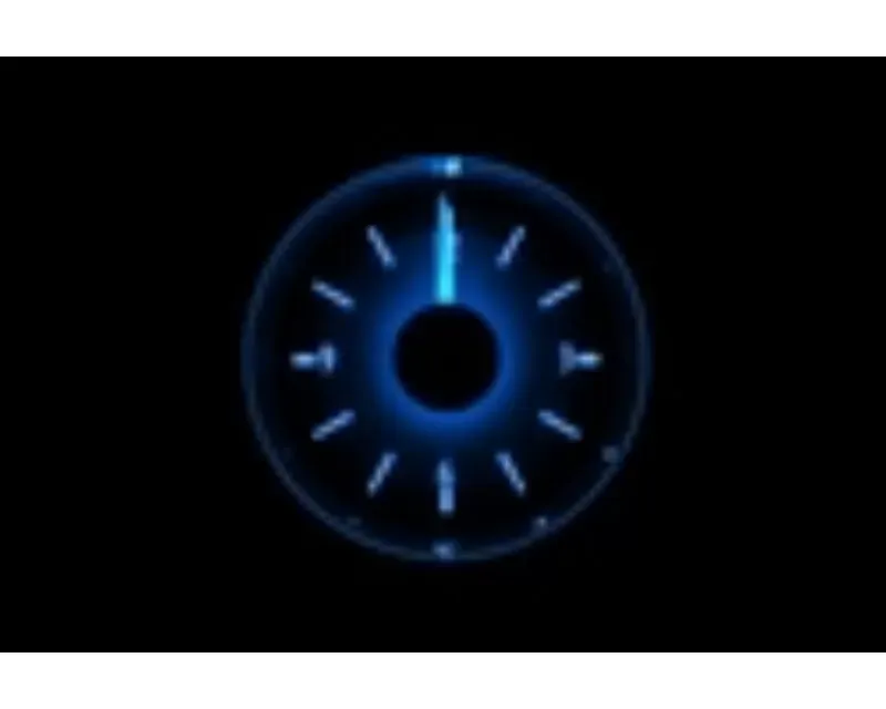 Dakota Digital Round Universal VHX Clock 2-1/16 Silver Alloy Background Blue - VLC-16-2-S-B
