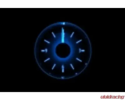 Dakota Digital Round Universal VHX Clock 2-1/16" Silver Alloy Blue Background - VLC-16-2-S-B