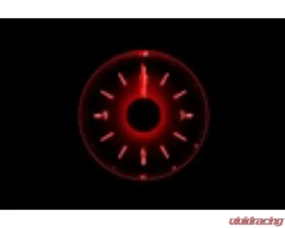 Dakota Digital VHX Clock 2-1/16" Silver Alloy Background Red, Universal Fitment - VLC-16-2-S-R