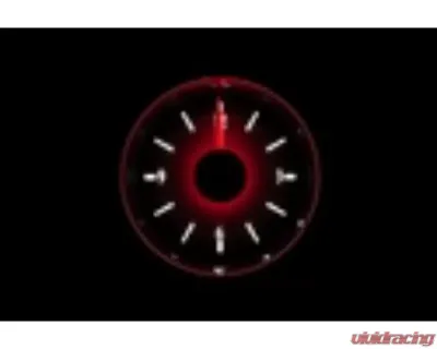 Dakota Digital Round Universal VHX Clock 2-1/16" Silver Alloy Background White - VLC-16-2-S-W