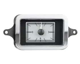 Dakota Digital Analog Clock for Use with VHX System Silver Alloy Background White Chevrolet Car 1940