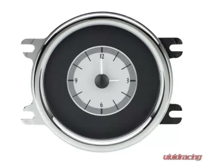 Dakota Digital Analog Clock Black Alloy Background White for Chevrolet 1941-1948 VLC-41C-K-W - VLC-41C-K-W