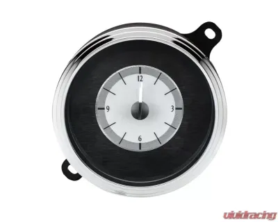Dakota Digital VLC-42F-S-R Analog Clock Silver Alloy Background Red Ford 1941-1948 - VLC-42F-S-R