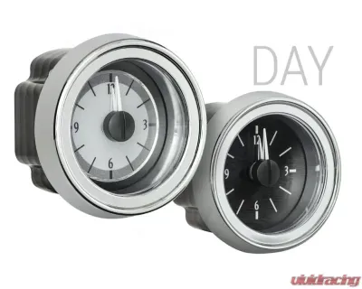 Dakota Digital Analog Clock Black Alloy Background Red for 1951-1952 Chevrolet Car - VLC-51C-K-R