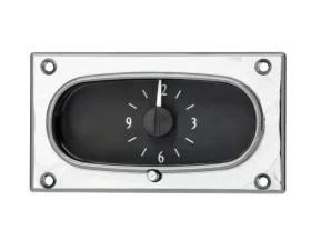 Dakota Digital Analog Clock Black Alloy Background White Chevrolet Impala 1958