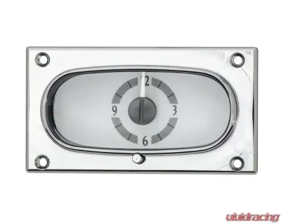 Dakota Digital Analog Clock Silver Alloy Background Red for 1958 Chevrolet Impala VLC-58C-IMP-S-R - VLC-58C-IMP-S-R