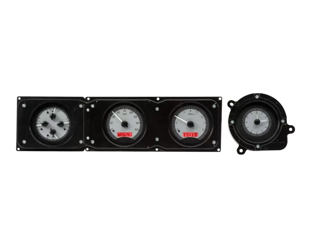 Dakota Digital Red Display Silver Alloy Style Face VHX