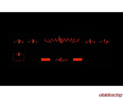 Dakota Digital VHX System Red Display Black Alloy Face for 1970-1971 Ford Torino - VHX-70F-TOR-K-R
