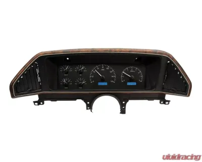 Dakota Digital VHX-87F-PU-K-B Blue Display Black Alloy Face VHX System for 1987-1991 Ford Pickup - VHX-87F-PU-K-B