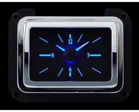 Dakota Digital Blue Display Black Alloy Style Face Analog Clock Ford Car 1940