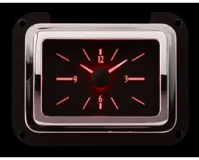 Dakota Digital VLC-40F-K-R Red Display Black Alloy Analog Clock for 1940 Ford Car