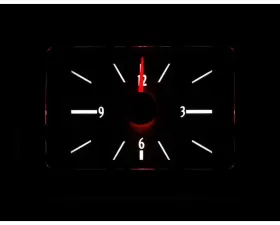 Dakota Digital VLC-40F-K-W Analog Clock White Display Black Alloy Face Ford 1940