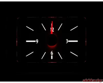 Dakota Digital VLC-40F-K-W Analog Clock White Display Black Alloy Face Ford 1940 - VLC-40F-K-W
