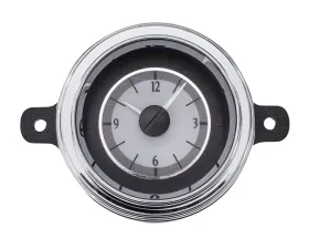 Dakota Digital Analog Clock, Blue Display, Silver Alloy Face, Fits Ford 1949-1950
