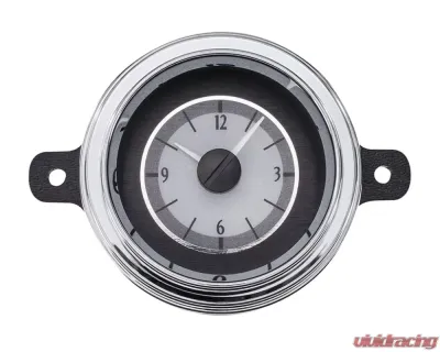 Dakota Digital Red Display Silver Alloy Style Face Analog Clock for 1949-1950 Ford Car - VLC-49F-S-R