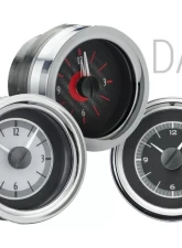 Dakota Digital Analog Clock White Display Silver Alloy Face for 1955-1956 Chevrolet Car                                     - VLC-55C-S-W - Image 5