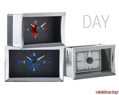 Dakota Digital Analog Clock Blue Display Carbon Fiber Style for 1957 Chevy Car - VLC-57C-C-B