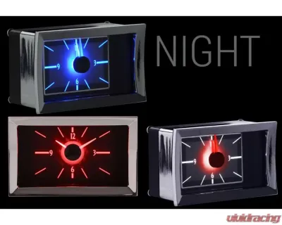 Dakota Digital Analog Clock Blue Display Carbon Fiber Style for 1957 Chevy Car - VLC-57C-C-B