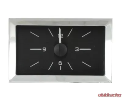 Dakota Digital VLC-57C-K-W Analog Clock for 1957 Chevy Car, White Display, Black Alloy Face - VLC-57C-K-W