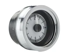 Dakota Digital Blue Display Silver Alloy Analog Clock for 1958-1962 Chevrolet Corvette