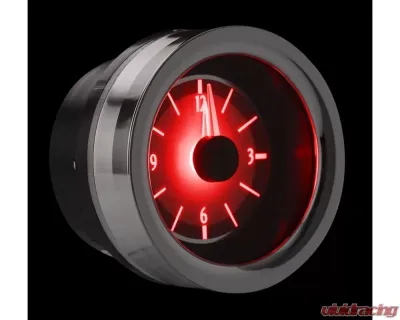 Dakota Digital Red Display Silver Alloy Analog Clock for 1958-1962 Chevrolet Corvette - VLC-58C-VET-S-R