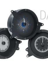 Dakota Digital Blue Display Carbon Fiber Style Analog Clock for 1969-1970 Ford Mustang                                     - VLC-69F-MUS-C-B - Image 3
