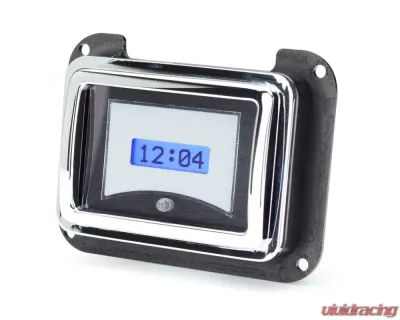 Dakota Digital VLK-40F-S-W White Display Silver Alloy Digital Clock for 1940 Ford Car - VLK-40F-S-W