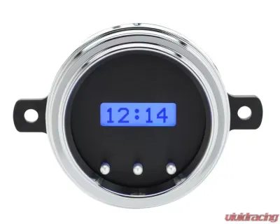 Dakota Digital VLK-49F-K-B Blue Display Black Alloy Digital Clock for 1949-1950 Ford Car - VLK-49F-K-B