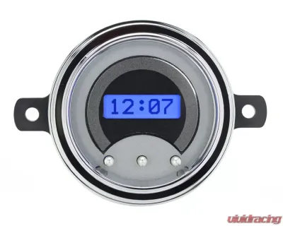 Dakota Digital VLK-49F-S-B Blue Display Silver Alloy Digital Clock for 1949-1950 Ford Car - VLK-49F-S-B