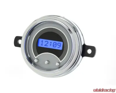 Dakota Digital VLK-49F-S-B Blue Display Silver Alloy Digital Clock for 1949-1950 Ford Car - VLK-49F-S-B