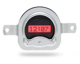 Dakota Digital VLK-51F-K-R Red Display Black Alloy Style Face Digital Clock for 1951 Ford