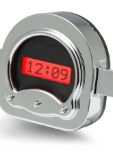 Dakota Digital VLK-51F-K-R Red Display Black Alloy Style Face Digital Clock for 1951 Ford                                     - VLK-51F-K-R - Image 2